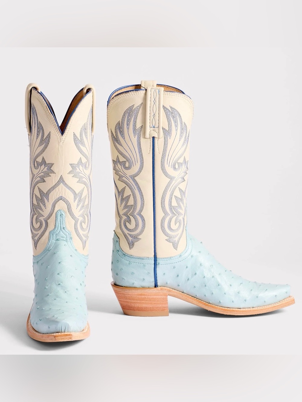 LUCCHESE “Dolly” Boots in “Sky Blue”
